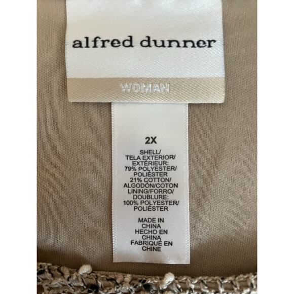 Alfred Dunner Top Womens 2X Popcorn Mesh Layered Blouse Mature Lagenlook - Picture 7 of 11